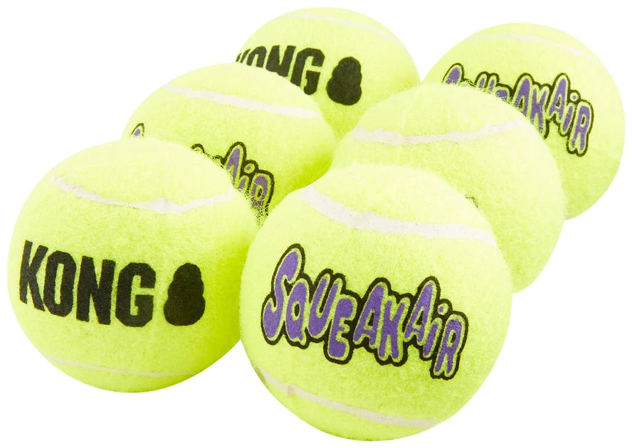 KONG SqueakAir Balls Packs Dog Toy, Medium, 6 count 3 KONG SqueakAir Balls Packs Dog Toy, Medium, 6 count
