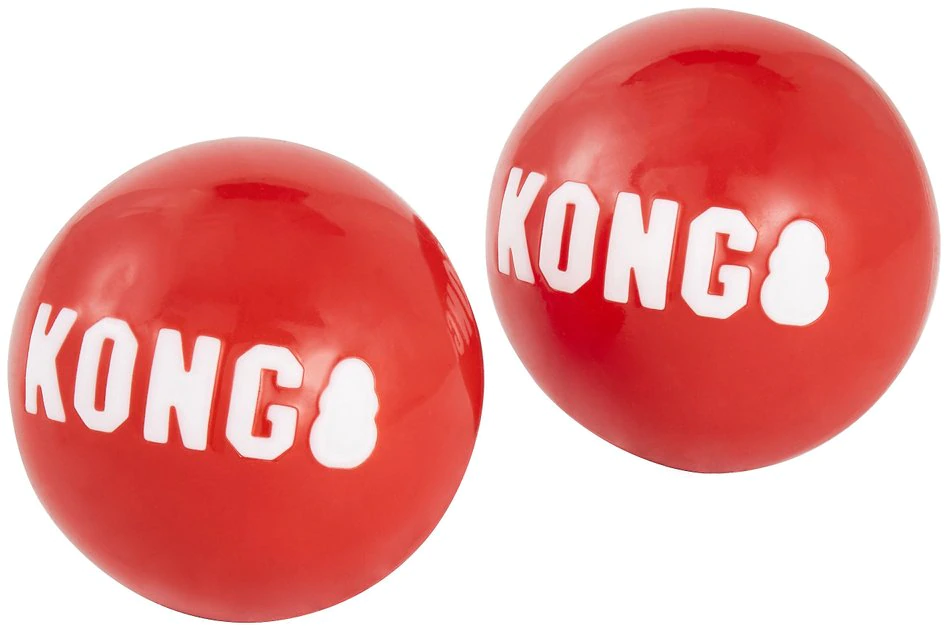 KONG Signature Balls Dog Toy, 2-pack 3 KONG Signature Balls Dog Toy, 2-pack