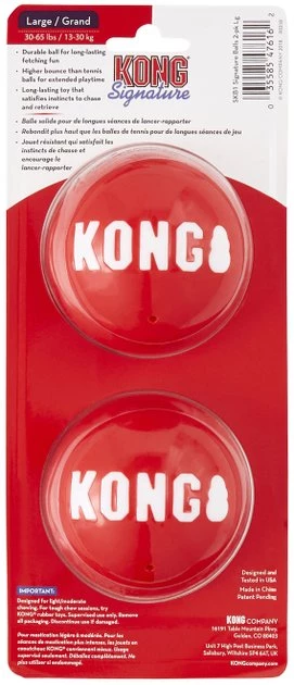 KONG Signature Balls Dog Toy, 2-pack 8 KONG Signature Balls Dog Toy, 2-pack - Image 6