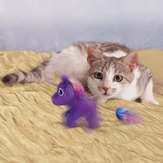 KONG Enchanted Buzzy Unicorn Cat Toy 5 KONG Enchanted Buzzy Unicorn Cat Toy - Image 3