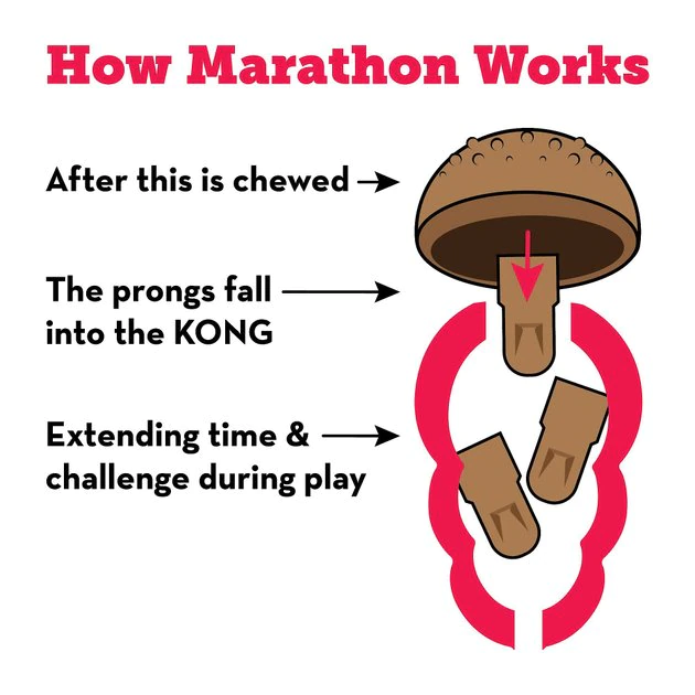 KONG Marathon Peanut Butter Recipe Grain-Free Dog Chew Medium Treats, 2 count 8 KONG Marathon Peanut Butter Recipe Grain-Free Dog Chew Medium Treats, 2 count - Image 6