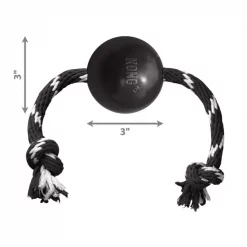 KONG Ball with Rope Dog Chew Toy, Large -KONG Toys Shop 232496 PT2. SY630 V1603132906