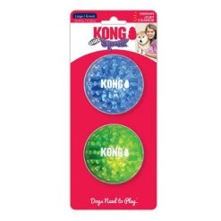 KONG Squeezz Geodz Squeaky Dog Toy, Large, 2 count -KONG Toys Shop 237879 PT3. SY630 V1631766434