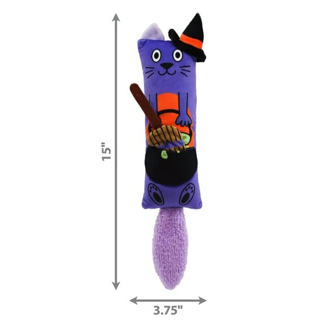 KONG Kickeroo 2-in-1 Witch Plush Cat Toy with Catnip 4 KONG Kickeroo 2-in-1 Witch Plush Cat Toy with Catnip - Image 2