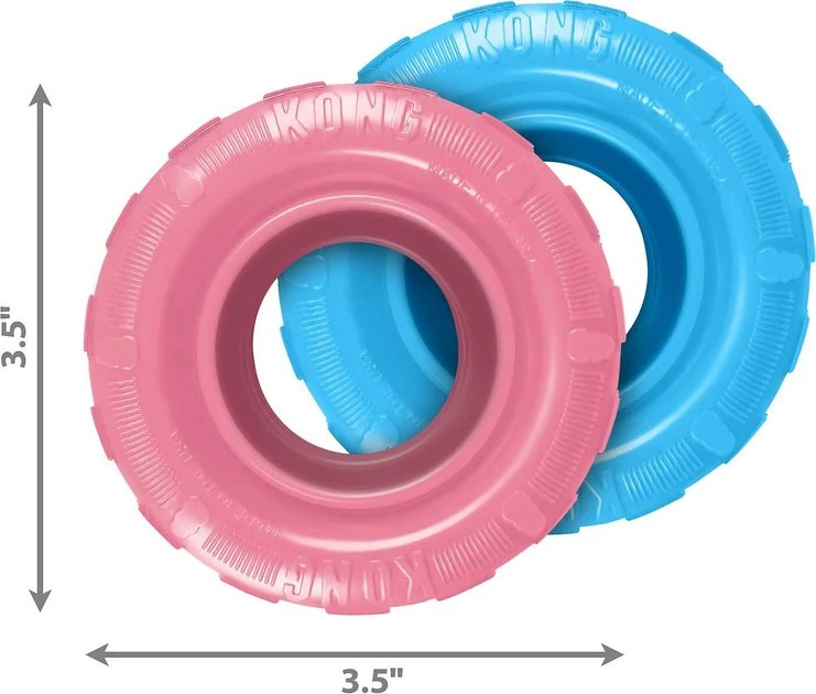 KONG||Wellness KONG Puppy Tires Dog Toy, Color Varies, Small + Wellness Soft Puppy Bites Lamb & Salmon Recipe Grain-Free Dog Treats, 3-oz pouch 6 KONG||Wellness KONG Puppy Tires Dog Toy, Color Varies, Small + Wellness Soft Puppy Bites Lamb & Salmon Recipe Grain-Free Dog Treats, 3-oz pouch - Image 4