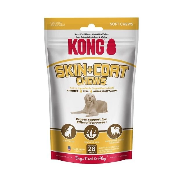 KONG Skin & Coat Soft & Chewy Dog Treats 3 KONG Skin & Coat Soft & Chewy Dog Treats