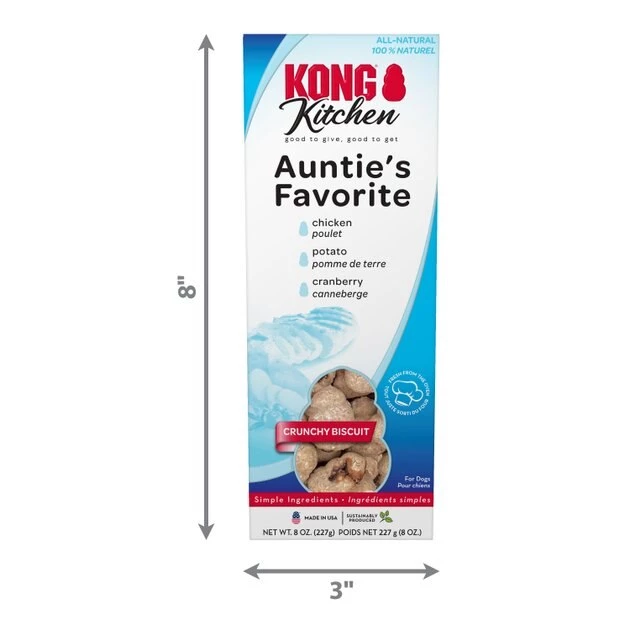 KONG Kitchen Auntie's Favorite Grain-free Chicken Crunchy Biscuit Dog Treats, 8-oz box 6 KONG Kitchen Auntie's Favorite Grain-free Chicken Crunchy Biscuit Dog Treats, 8-oz box - Image 4