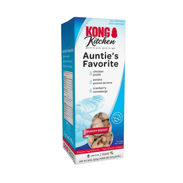 KONG Kitchen Auntie's Favorite Grain-free Chicken Crunchy Biscuit Dog Treats, 8-oz box 7 KONG Kitchen Auntie's Favorite Grain-free Chicken Crunchy Biscuit Dog Treats, 8-oz box - Image 5