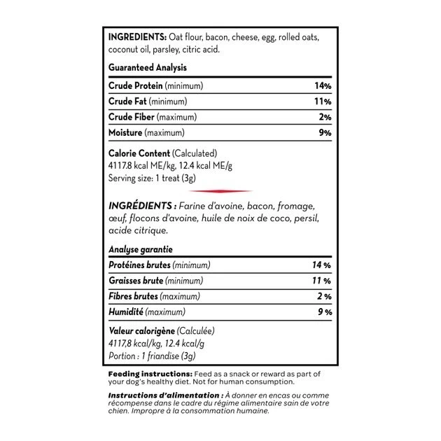 KONG Kitchen Farmers Omelette Grain Free Bacon & Cheese Crunchy Biscuit Dog Treats, 8-oz box 5 KONG Kitchen Farmers Omelette Grain Free Bacon & Cheese Crunchy Biscuit Dog Treats, 8-oz box - Image 3