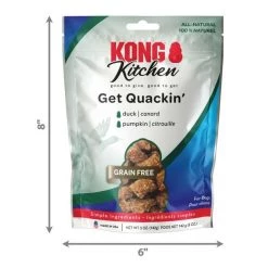 KONG Kitchen Get Quackin' Grain-Free Duck Chewy Dog Treats, 5-oz bag -KONG Toys Shop 534902 PT3. SY630 V1657658789
