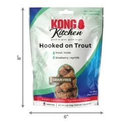 KONG Kitchen Hooked On Trout Grain-Free Cod Chewy Dog Treats, 5-oz box -KONG Toys Shop 534934 PT3. SY630 V1657658789