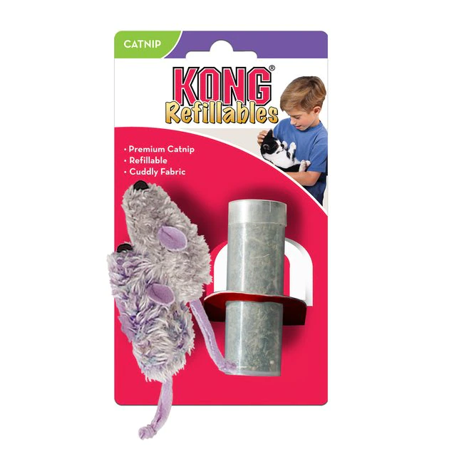 KONG Refillable Frosty Mice Catnip Cat Toy 4 KONG Refillable Frosty Mice Catnip Cat Toy - Image 2
