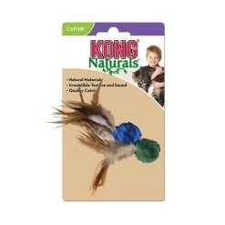 KONG Naturals Crinkle Ball with Feathers Cat Toy, Color Varies -KONG Toys Shop 62878 PT3. SY630 V1603154783