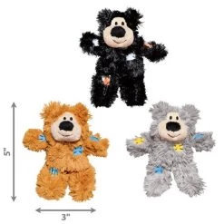 KONG Softies Patchwork Bear Cat Toy, Color Varies -KONG Toys Shop 66562 PT2. SY630 V1603135064
