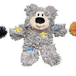 KONG Softies Patchwork Bear Cat Toy, Color Varies -KONG Toys Shop 66562 PT4. SY630 V1603163197