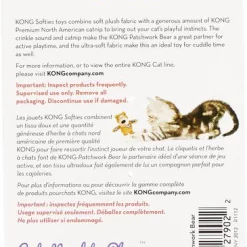 KONG Softies Patchwork Bear Cat Toy, Color Varies -KONG Toys Shop 66562 PT5. SY630 V1603158393