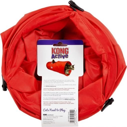 KONG Active Nylon Tunnel Cat Toy, Red 14 KONG Active Nylon Tunnel Cat Toy, Red -KONG Toys Shop 66572 PT4. SY630 V1603159925