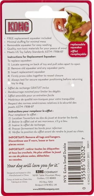 KONG Plush Duck Dog Toy 7 KONG Plush Duck Dog Toy - Image 5