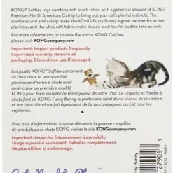 KONG Softies Fuzzy Bunny Cat Toy, Color Varies -KONG Toys Shop 73763 PT4. SY630 V1603148185