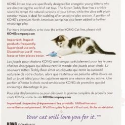 KONG Kitten Teddy Bear Cat Toy, Color Varies -KONG Toys Shop 91346 PT8. SY630 V1535665964